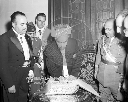 Visita del Rey de Jordania el 5 de septiembre de 1949