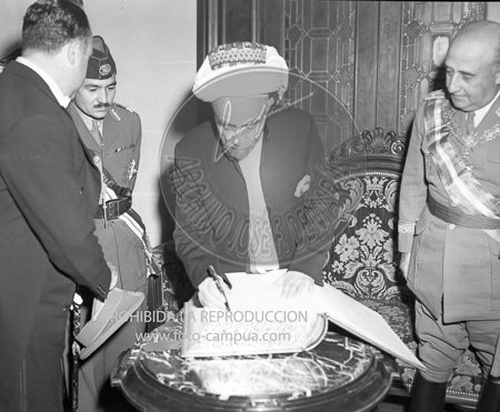 Visita del Rey de Jordania el 5 de septiembre de 1949