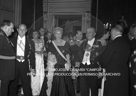 Visita del <presidente de Portugal a España, 1953