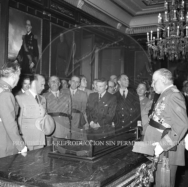 Visita del <presidente de Portugal a España, 1953