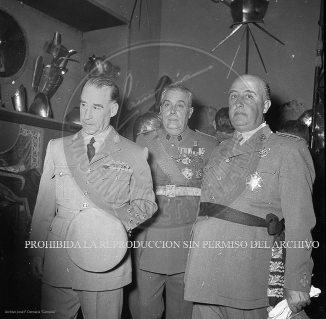 Visita del <presidente de Portugal a España, 1953