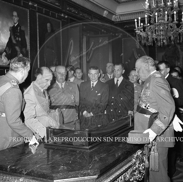 Visita del <presidente de Portugal a España, 1953