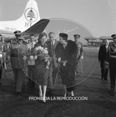 llegada a barajas del Presidente del Libano Camile Chamoun