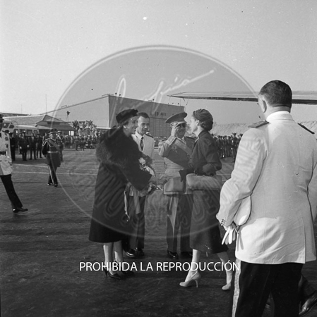 llegada a barajas del Presidente del Libano Camile Chamoun