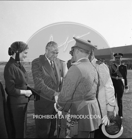llegada a barajas del Presidente del Libano Camile Chamoun
