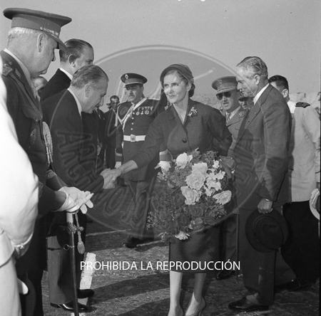 llegada a barajas del Presidente del Libano Camile Chamoun