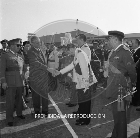 llegada a barajas del Presidente del Libano Camile Chamoun