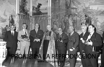 Audiencia de Franco al Cardenal Herrera Oria