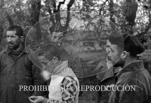 Prisioneros tomados en el frente de Vizcaya, cerca de Zarautz