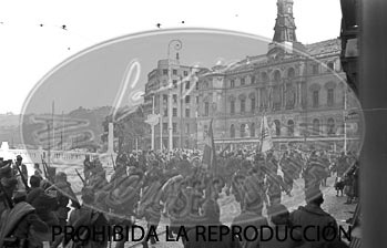 Entrada de los nacionales en Bilbao