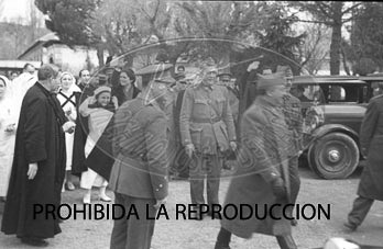 Franco visita el hospital de Burgos