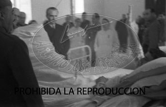 Franco visita el hospital de Burgos