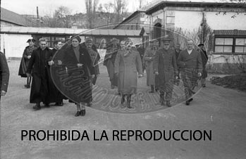 Franco visita el hospital de Burgos