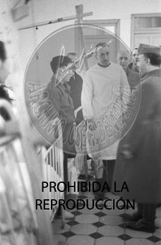 Franco visita el hospital de Burgos