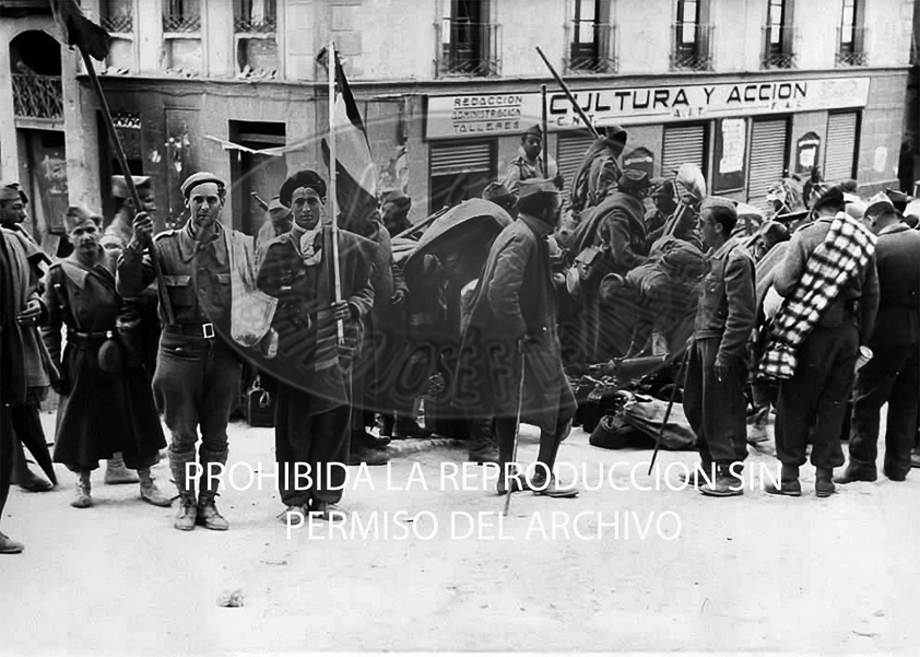 Entrada de los nacionales en Alcañíz