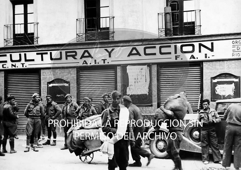 Entrada de los nacionales en Alcañíz