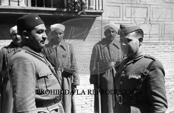 Franco en el centro de operaciones