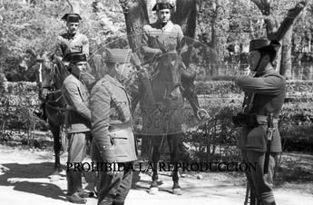 Franco en el centro de operaciones