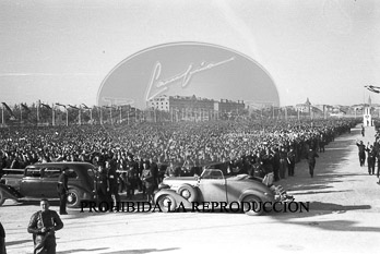 Inauguracion EAJ 101. Franco en el Campo de la Victoria