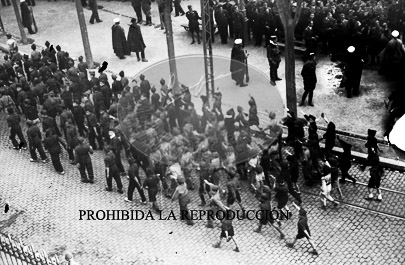 Inauguracion EAJ 101. Franco en el Campo de la Victoria