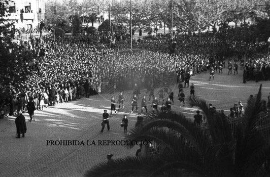 Inauguracion EAJ 101. Franco en el Campo de la Victoria