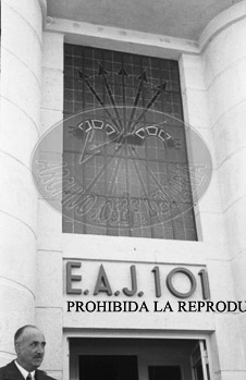 Inauguracion EAJ 101. Franco en el Campo de la Victoria