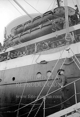 Despedida de los italianos en Cádiz