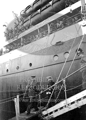 Despedida de los italianos en Cádiz