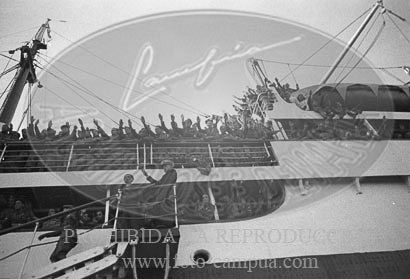 Despedida de los italianos en Cádiz