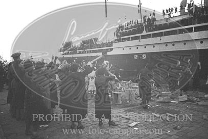 Despedida de los italianos en Cádiz