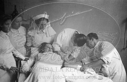 Donaciones de sangre para los hospitales de campaña