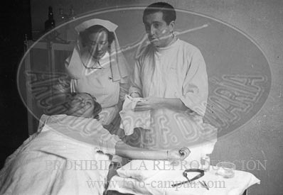 Donaciones de sangre para los hospitales de campaña