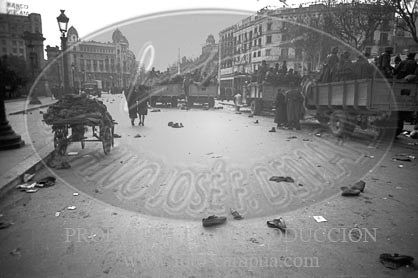 Toma de Barcelona por el Ejército Nacional, calles de Barcelona