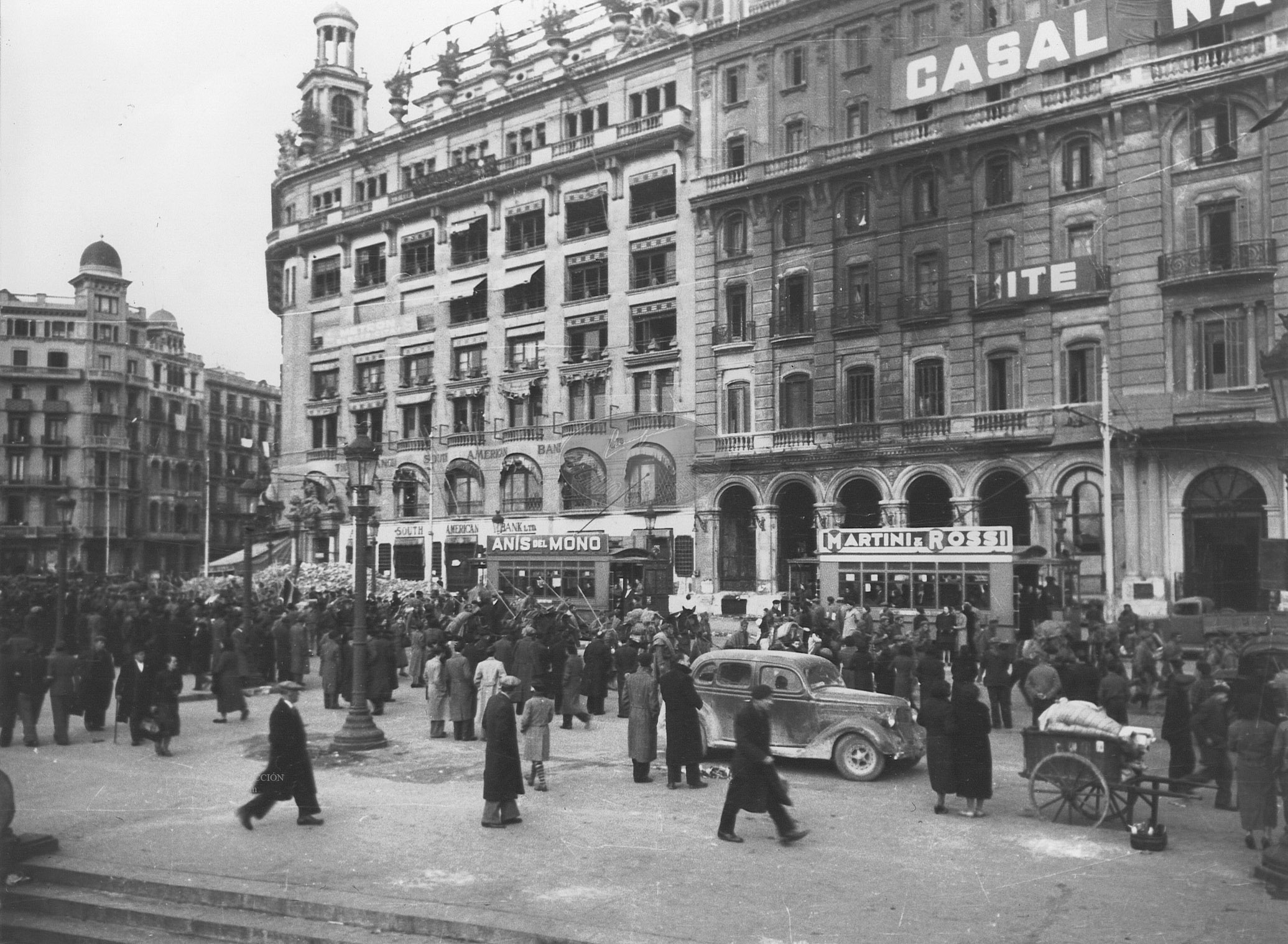 Toma de Barcelona por el Ejército Nacional, calles de Barcelona