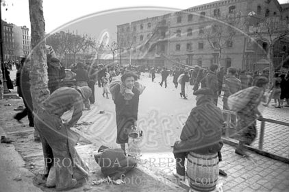 Toma de Barcelona por el Ejército Nacional, calles de Barcelona