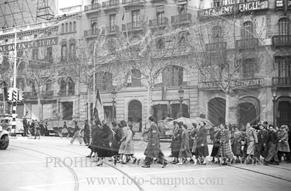 Toma de Barcelona por el Ejército Nacional, calles de Barcelona