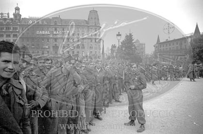 Toma de Barcelona por el Ejército Nacional, calles de Barcelona