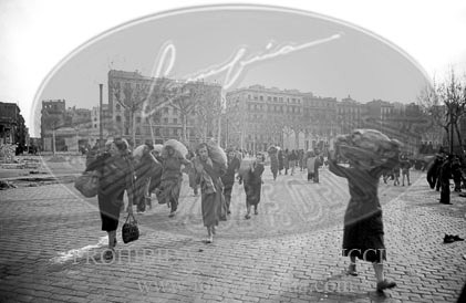 Toma de Barcelona por el Ejército Nacional, calles de Barcelona