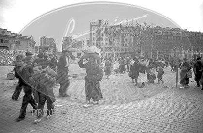 Toma de Barcelona por el Ejército Nacional, calles de Barcelona