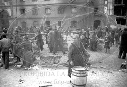 Toma de Barcelona por el Ejército Nacional, calles de Barcelona