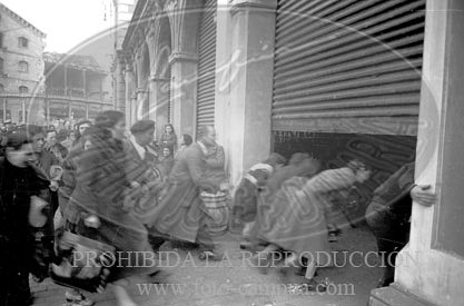Toma de Barcelona por el Ejército Nacional, calles de Barcelona