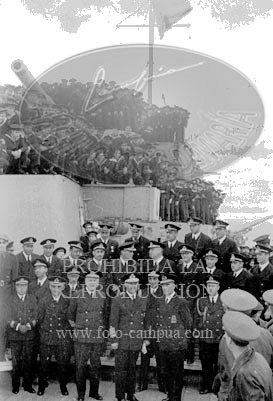 Franco con la Armada en Barcelona