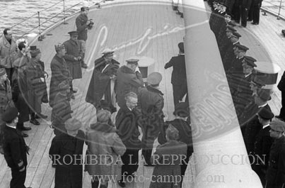 Franco con la Armada en Barcelona