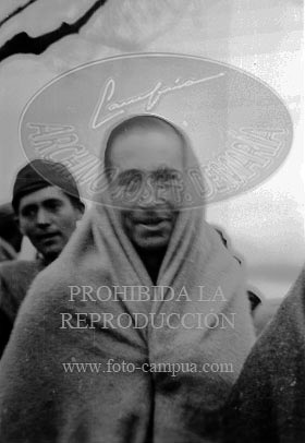 Milicianos y refugiados en Perpignan