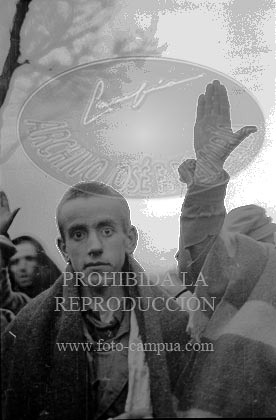 Milicianos y refugiados en Perpignan