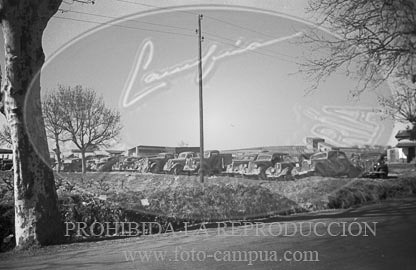 Milicianos y refugiados en Perpignan