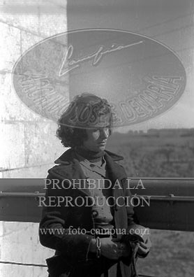 Milicianos y refugiados en Perpignan