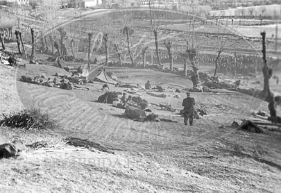 Campos de  refugiados en Perpignan