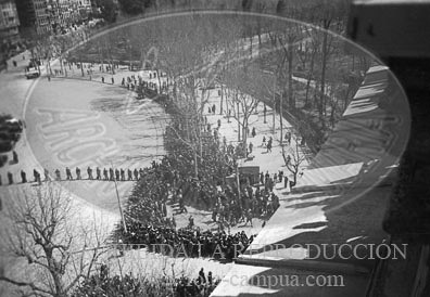 Misa por la victoria en la Puerta de Alcalá de Madrid