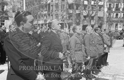 Misa por la victoria en la Puerta de Alcalá de Madrid